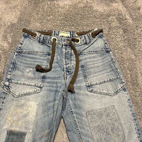 Free People Moxie Barrel Jeans Patchwork size 26 - Picture 2 of 10